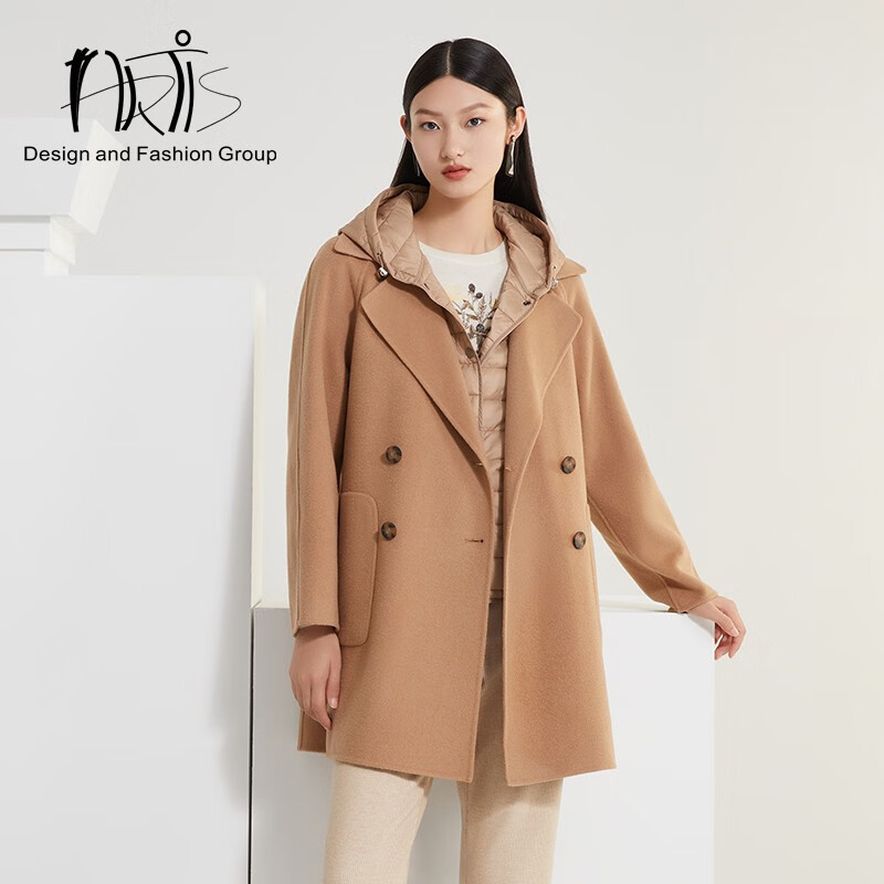 ARTIS女装 驼色双面羊毛呢大衣AR5312008-179