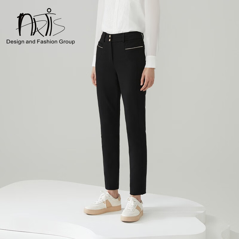 ARTIS雅迪斯女装 休闲百搭黑色长裤子AR5114029-145