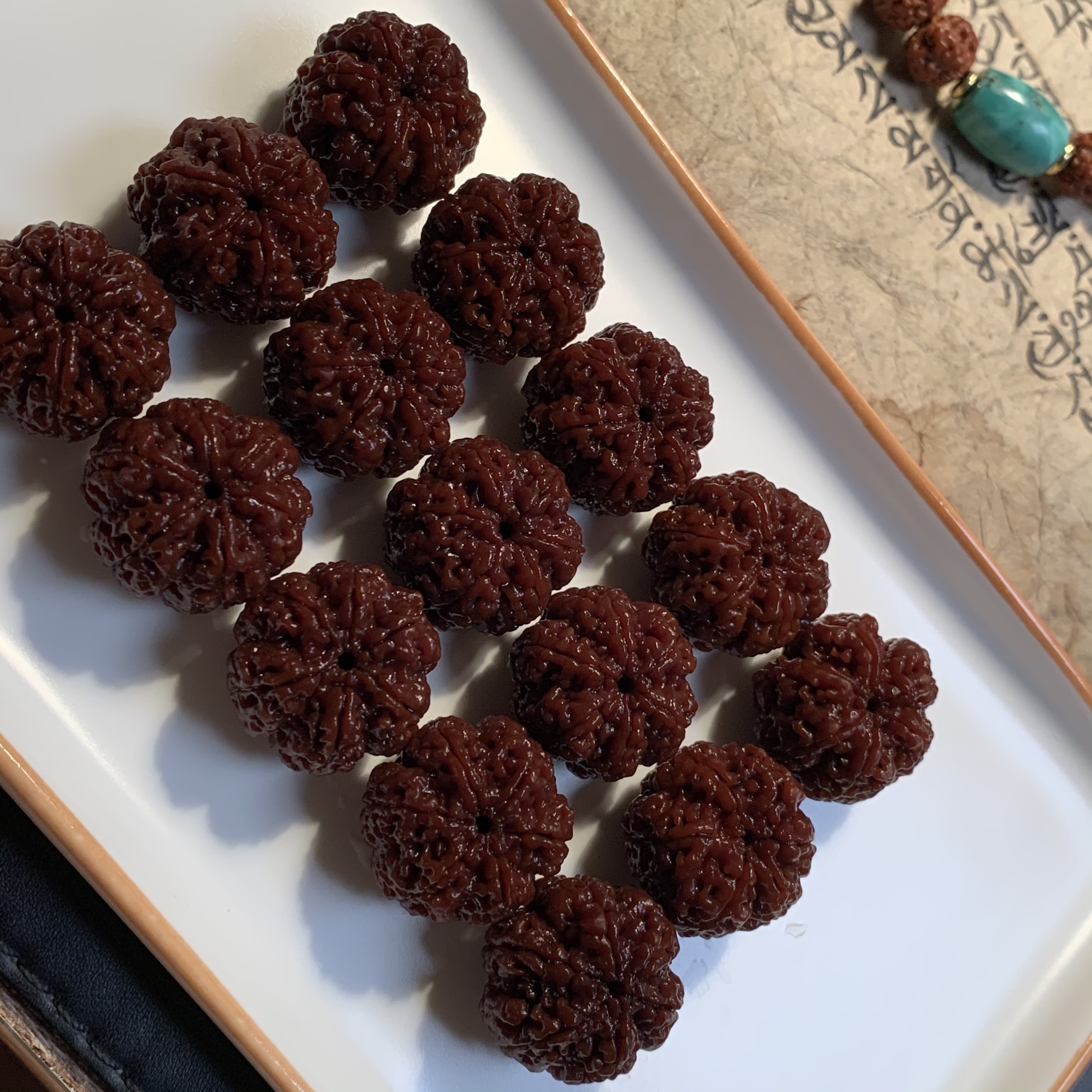 尼泊尔超头定制安娜纽扣六瓣大金刚菩提子