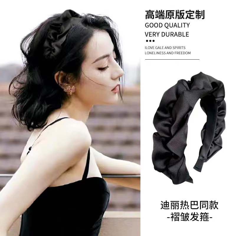 爆款发箍甜美风高颅顶褶皱发箍饰女秋冬季大肠箍压发发卡时尚发饰