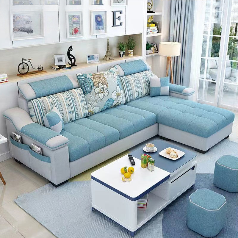 2024年新款北欧布艺家用沙发小户型出租屋整装客厅简约现代可拆洗