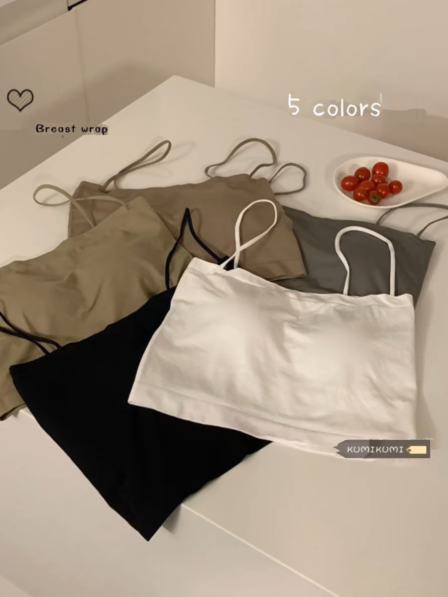 短款打底吊带背心女夏内搭带胸垫美背上衣