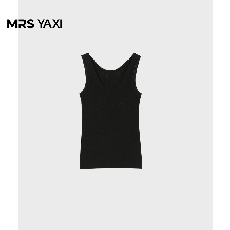 MrsyaxiY纯色百搭基础款羊毛打底背心YX032901