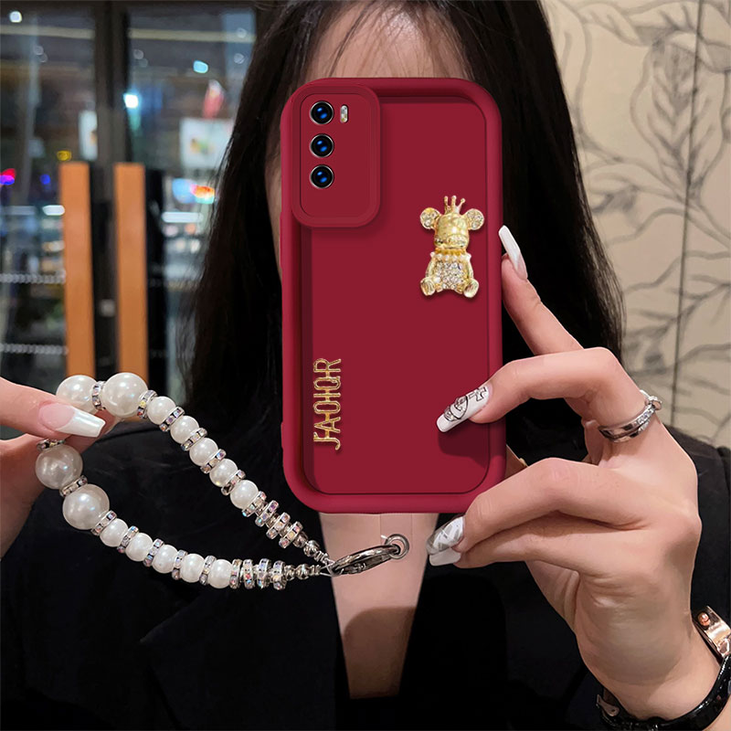 适用于【华为】P40创意皇冠暴力熊时尚高级感全包手机壳