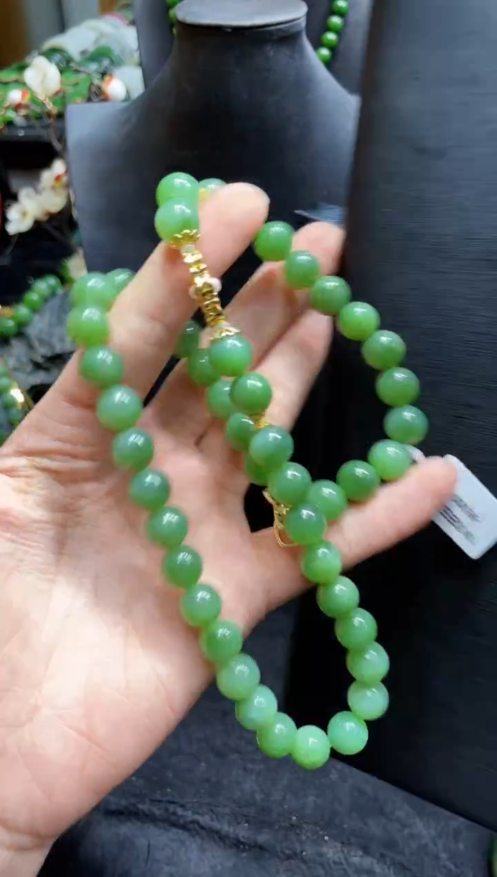 【闪购商品】和田玉项链18K金镶嵌