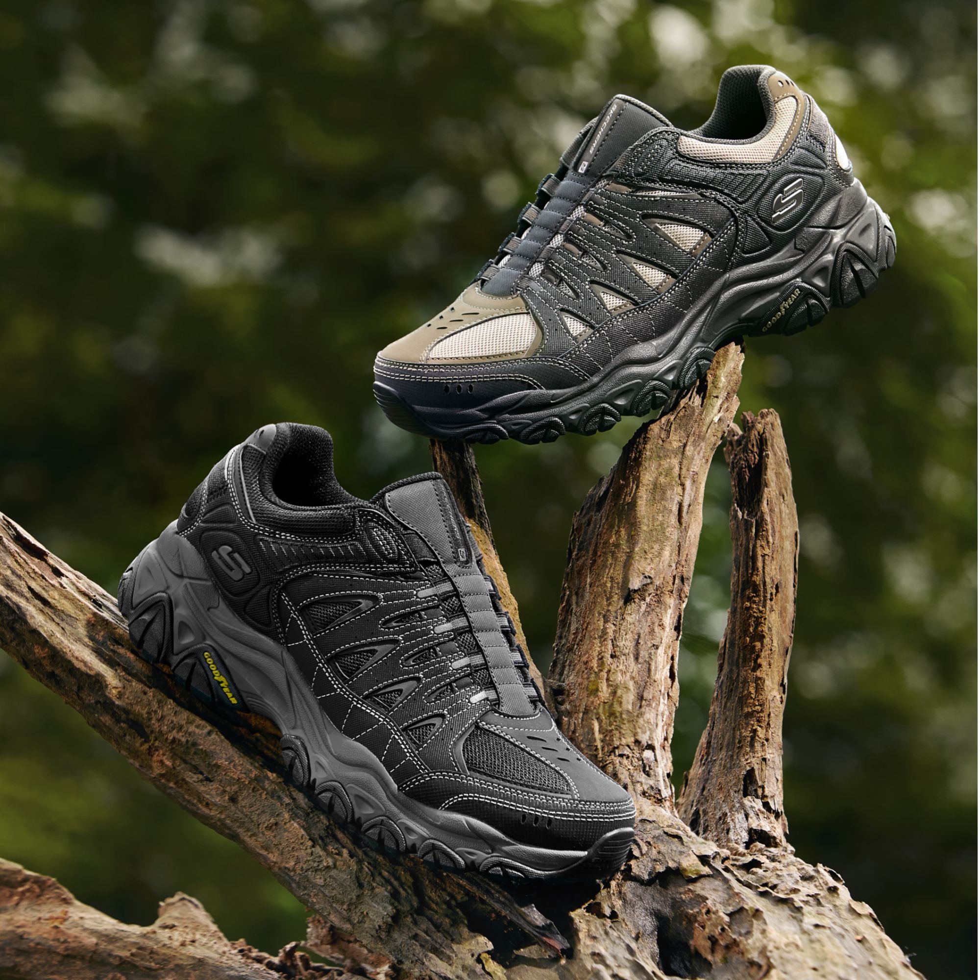 斯凯奇春秋冬加厚透气低帮男跑步抓地耐磨户外轻便休闲运动鞋2376