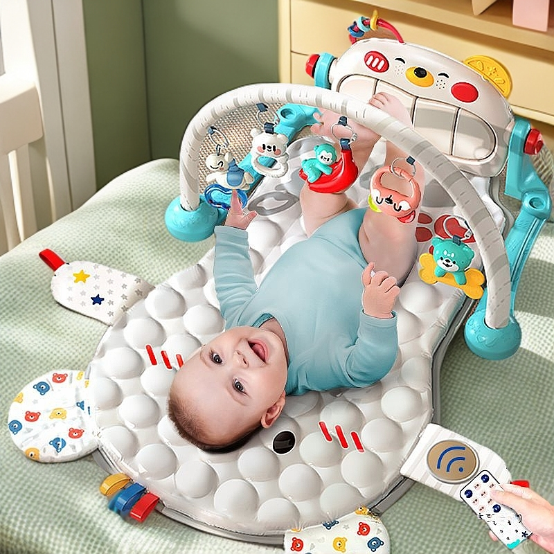 0-6个月脚踏钢琴婴幼儿脚踏琴玩具宝宝健身架玩具12个月婴儿脚踏3