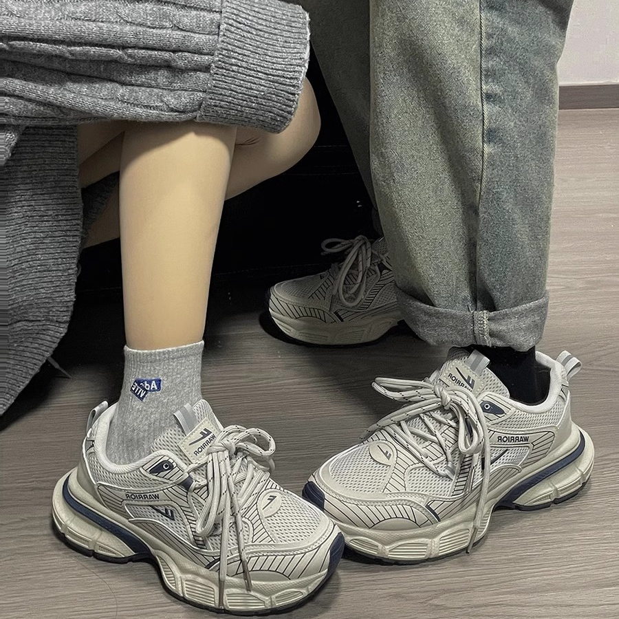 回力网红情侣鞋男女同款2025秋季超轻跑步鞋厚底ins潮超火老爹鞋