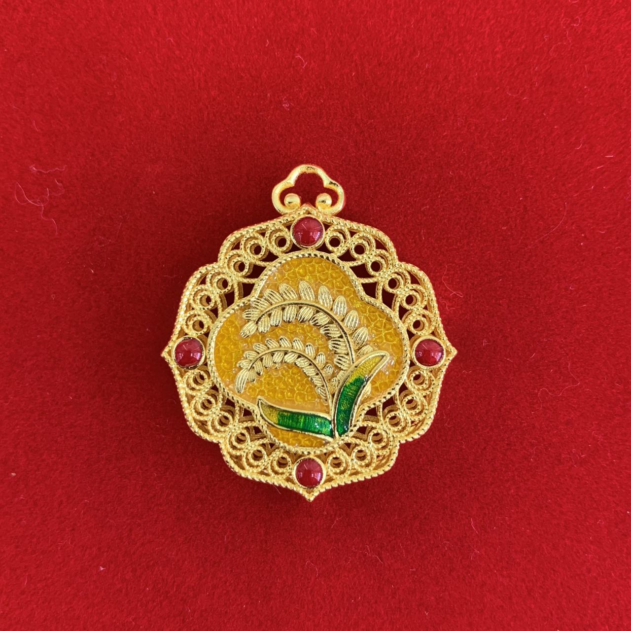 吊坠足银 富贵麦穗吊坠 足银999.9  