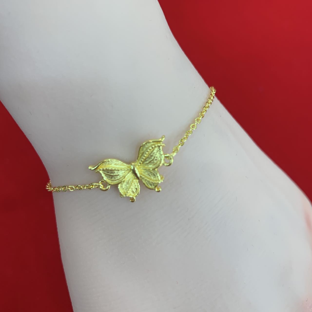 足银手链 翩翩蝴蝶手链 足银999.9  