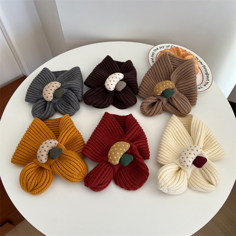 ins婴儿儿童围巾秋冬针织百搭可爱柔软男女童保暖毛线围脖宝宝