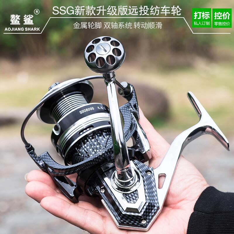 猎渔王鳌鲨海钓轮SG纺车轮黑鹰金属渔轮鱼线轮渔线轮远投轮海竿轮