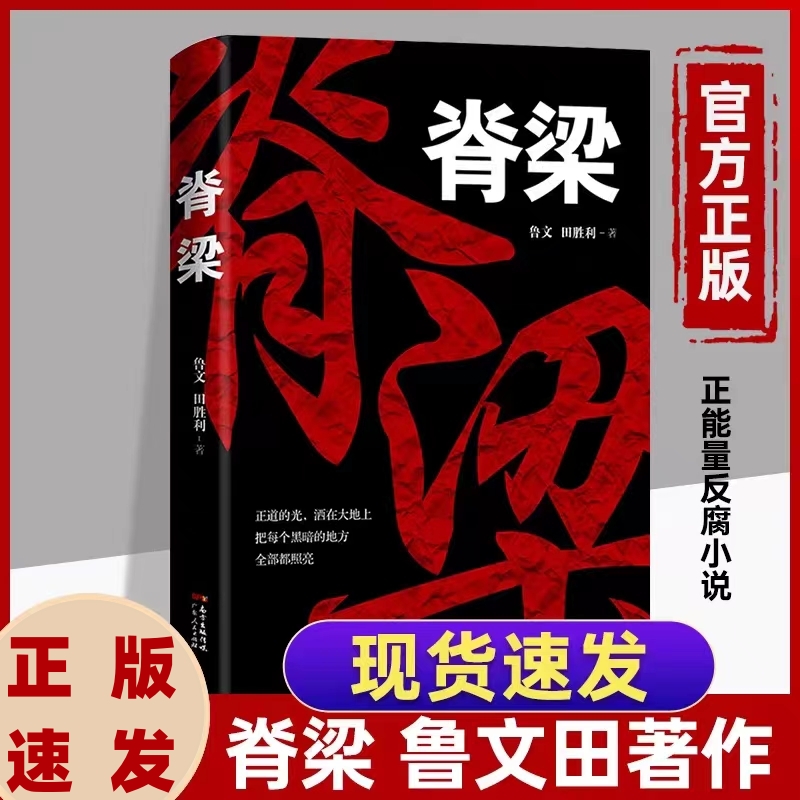 【正版包邮】脊梁 鲁文田胜利著 小说正能量反腐电视剧正版官场小