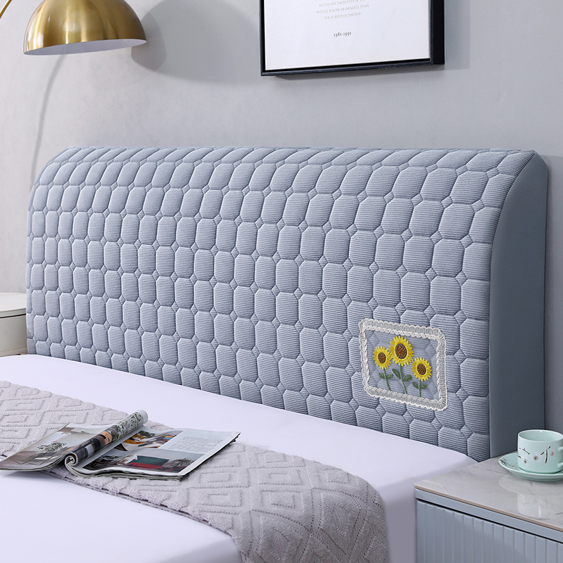 新款床头套罩软包加厚防撞夹棉高级感靠背罩套加高加大床头罩通用