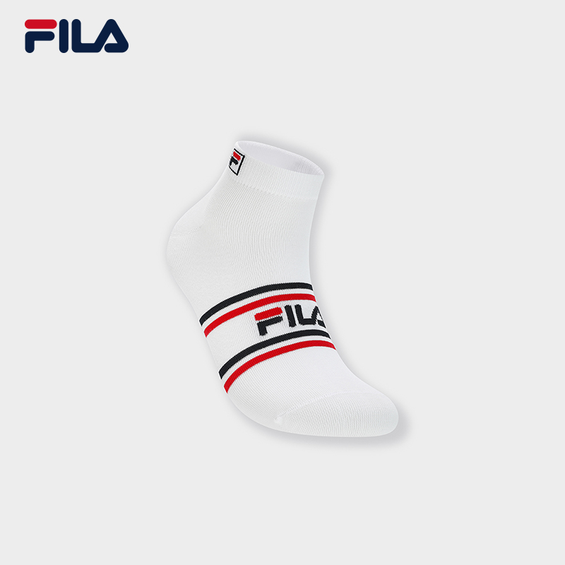【字母低腰袜】FILA斐乐男装透气袜子场下健身复古运动袜跑步休闲袜