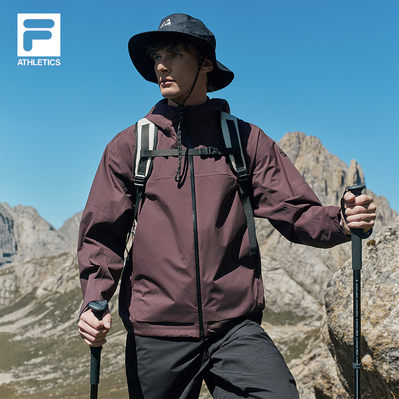 【户外灵隆冲锋衣】FILA斐乐男女同款防风防水经典百搭A51M441706F