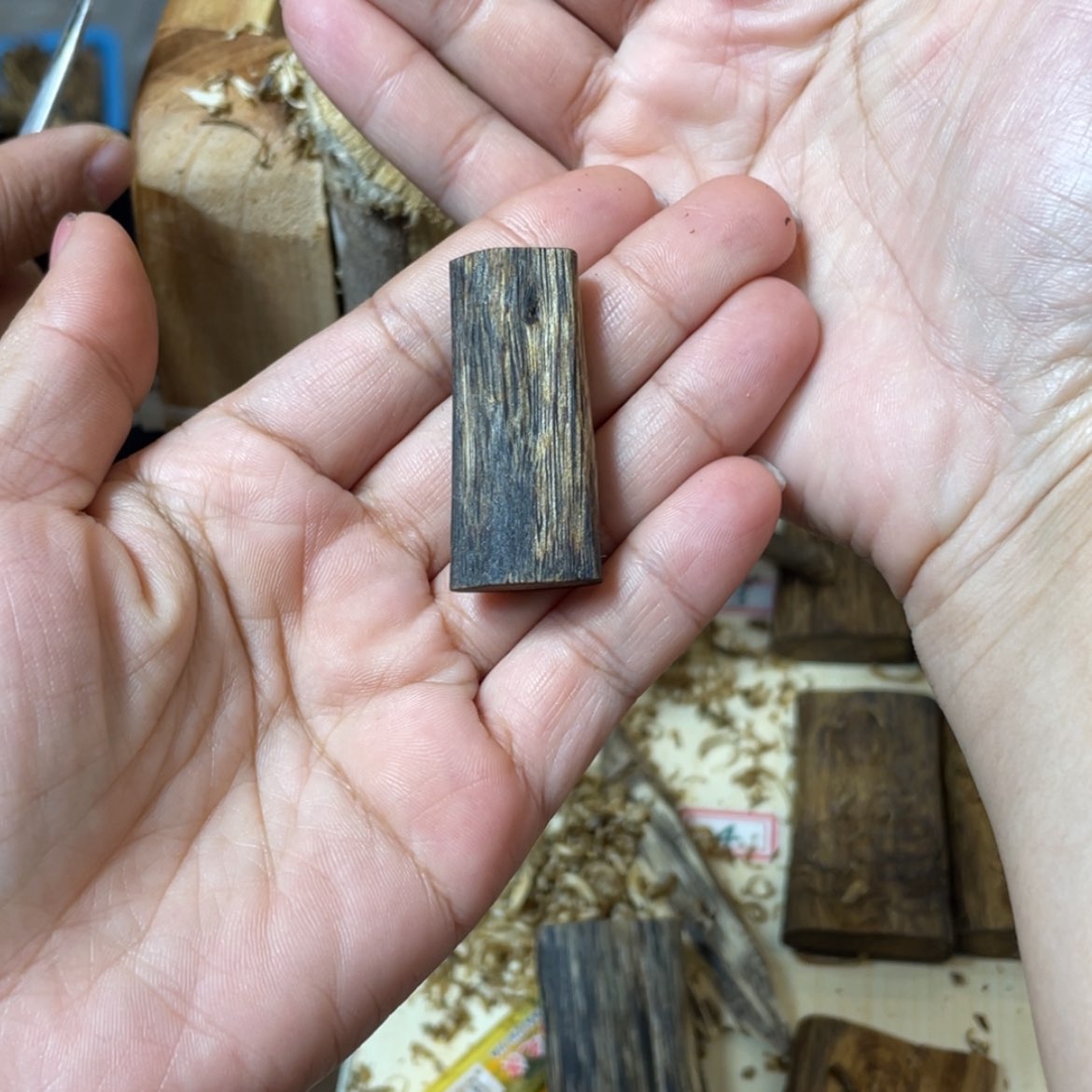 【闪购商品】沉香吊坠绿棋楠素牌4.5克