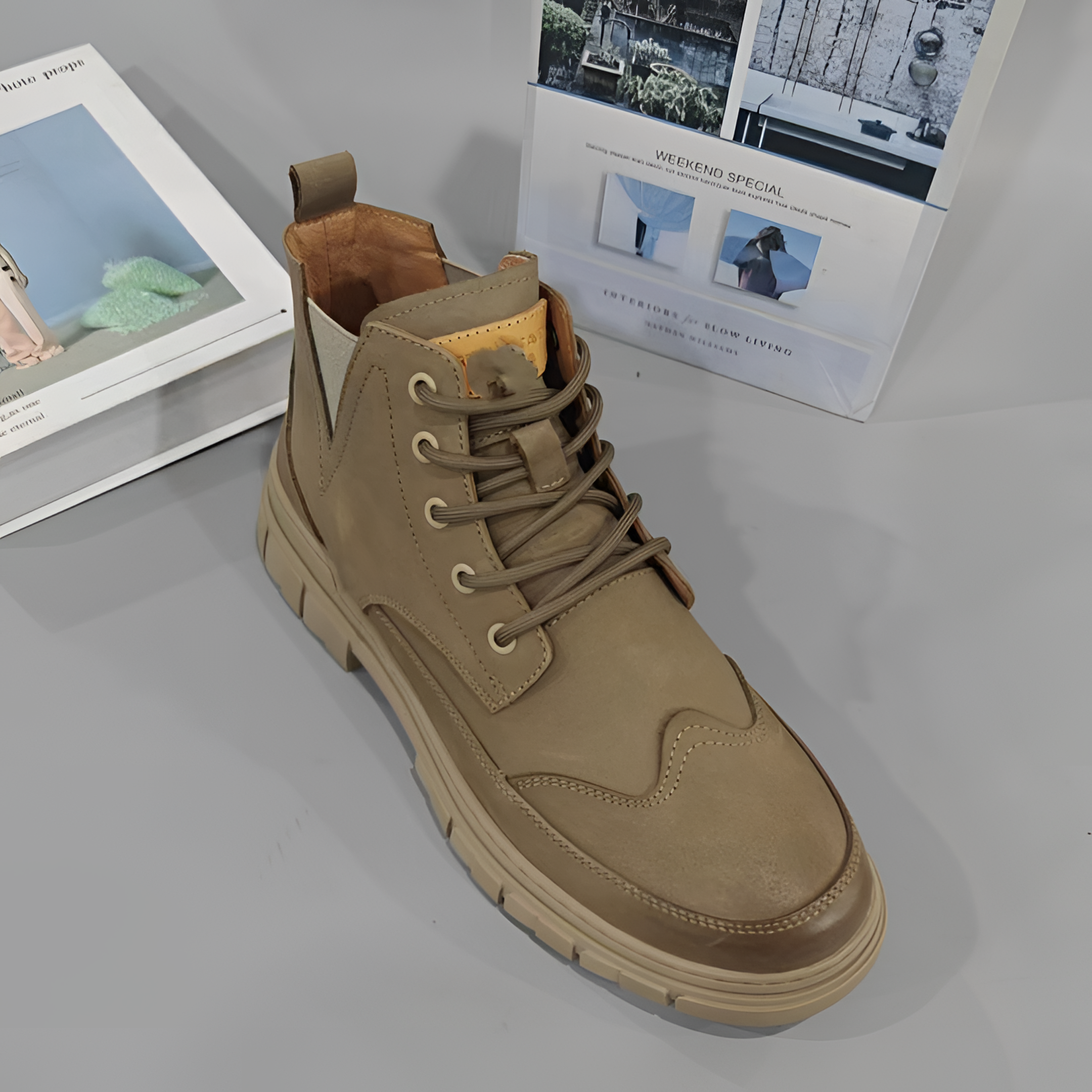 男士中帮户外休闲鞋百搭2225