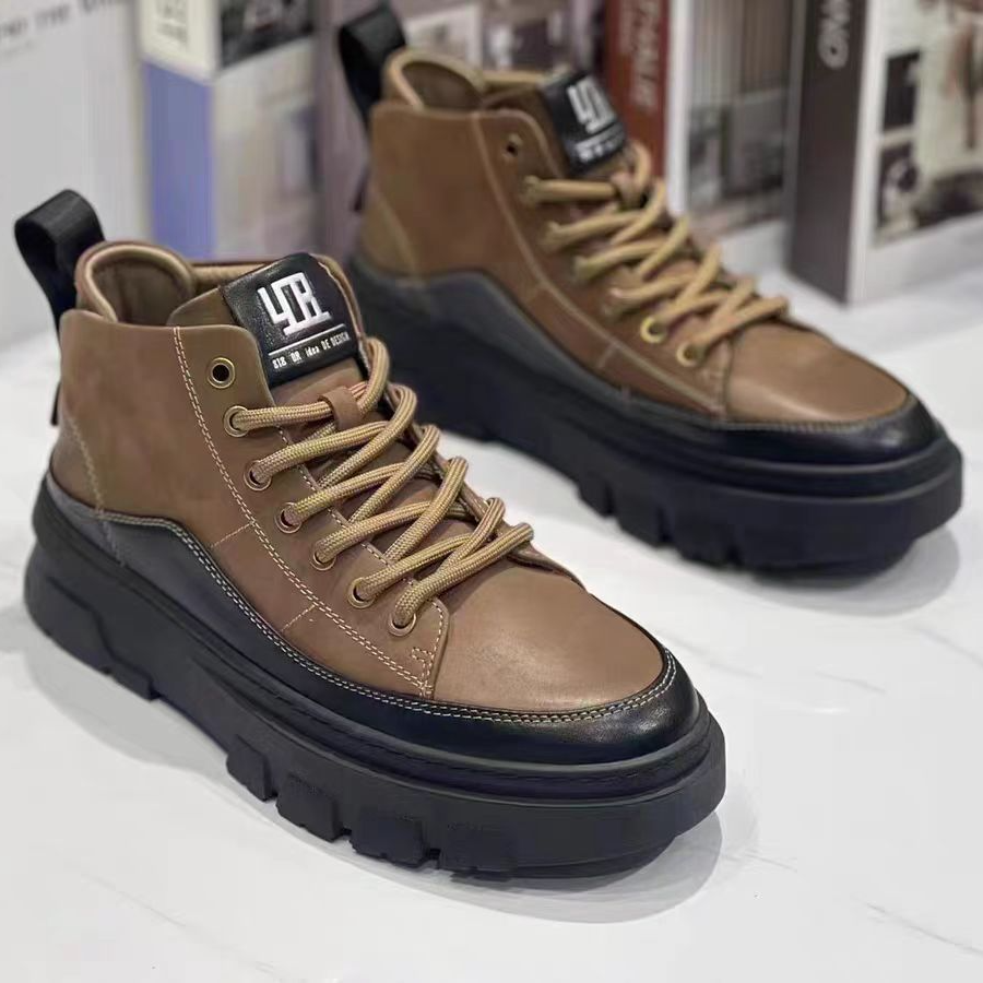 英伦风靴子时尚休闲百搭马丁靴厚底牛皮50131