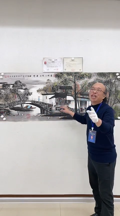 【闪购商品】绘画江南水乡 横版约70*180
