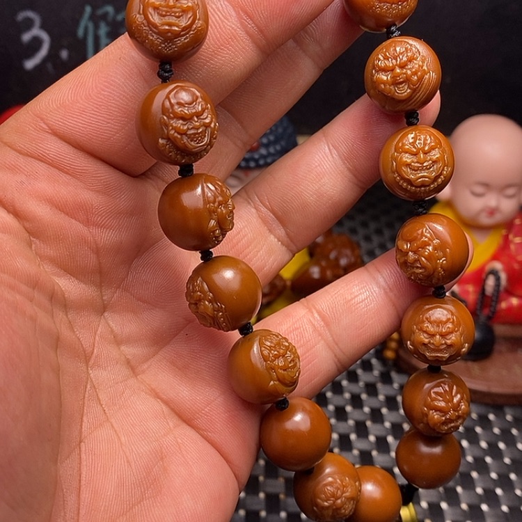 【闪购商品】橄榄核手串光珠18恶僧