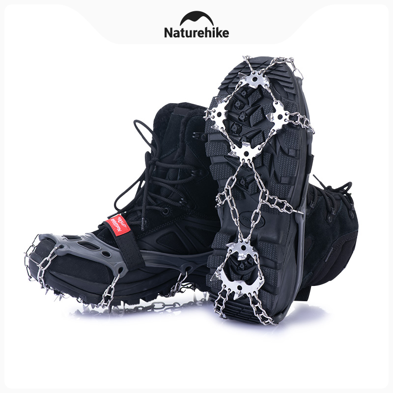 【19齿冰爪】挪客简易橡胶防滑鞋套登山雪爪不锈钢钉鞋链攀岩冰爪