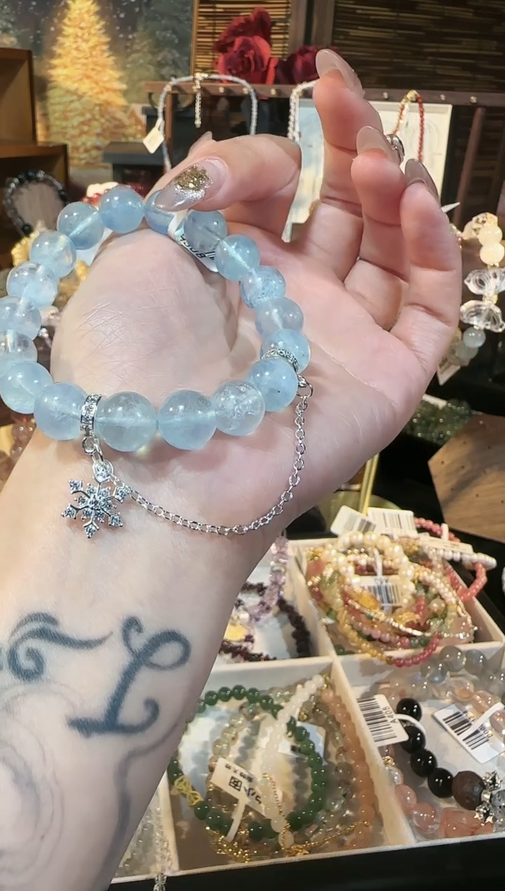 【闪购商品】水晶手串未镶嵌海蓝宝手串