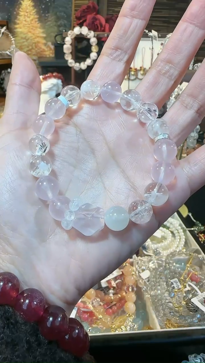 【闪购商品】水晶手串未镶嵌粉晶10咪