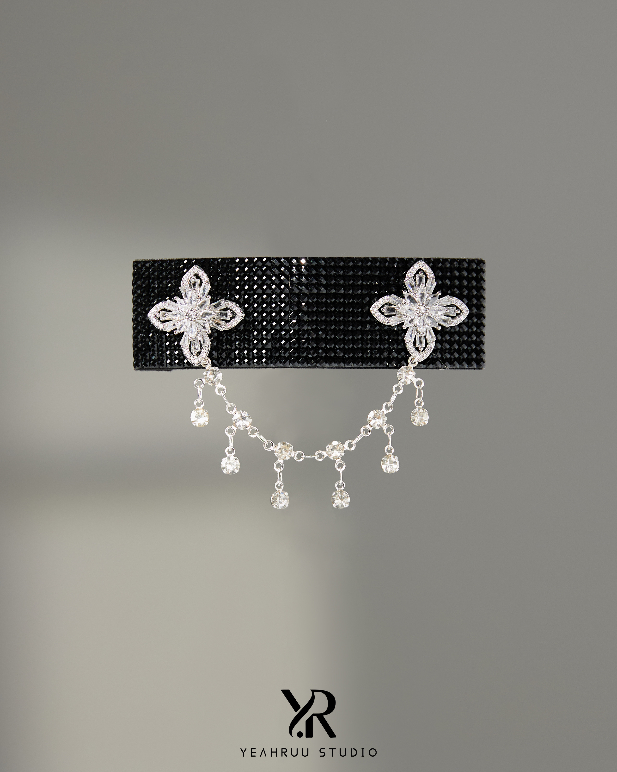 新款满钻锆石发夹对夹