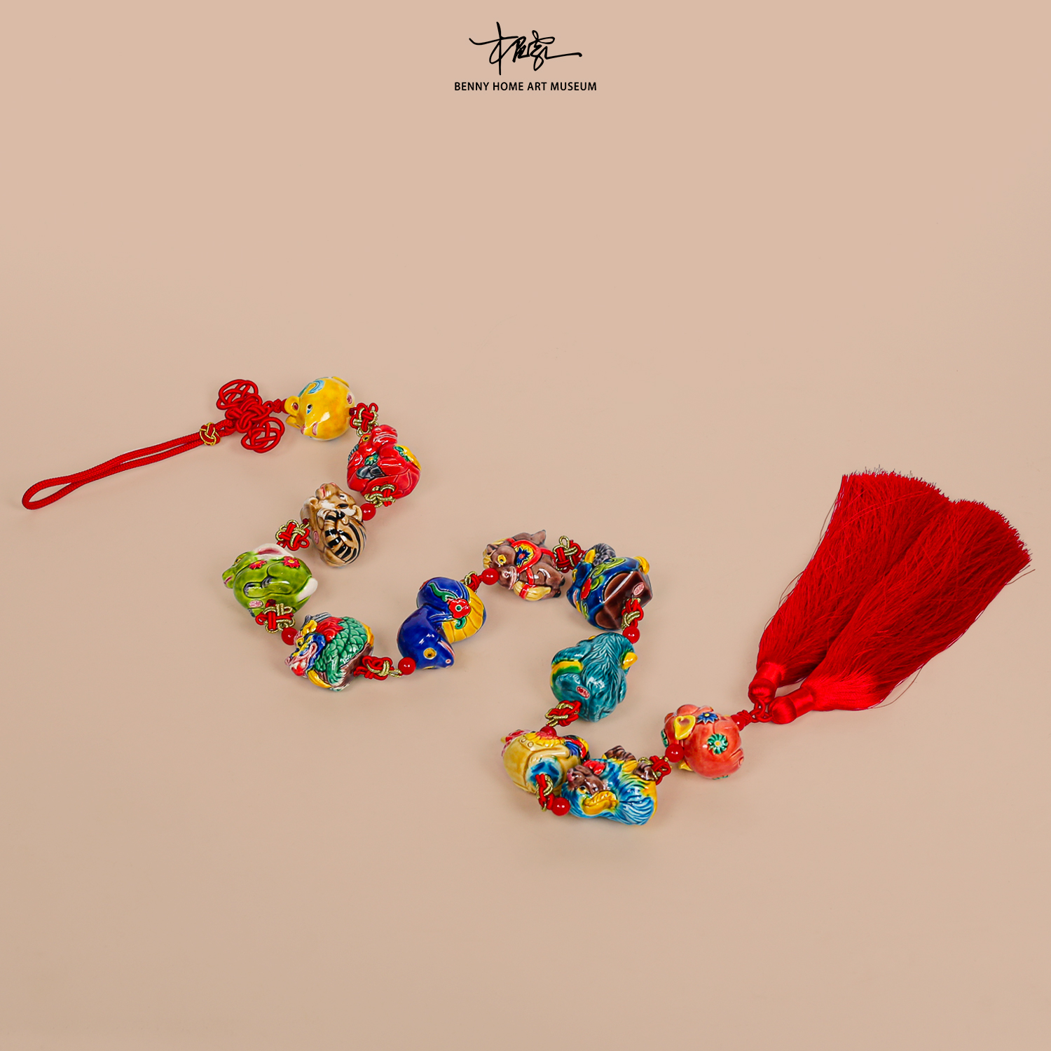 【本尼家】非遗手工彩釉交趾陶十二生肖客厅墙壁玄关壁饰挂件