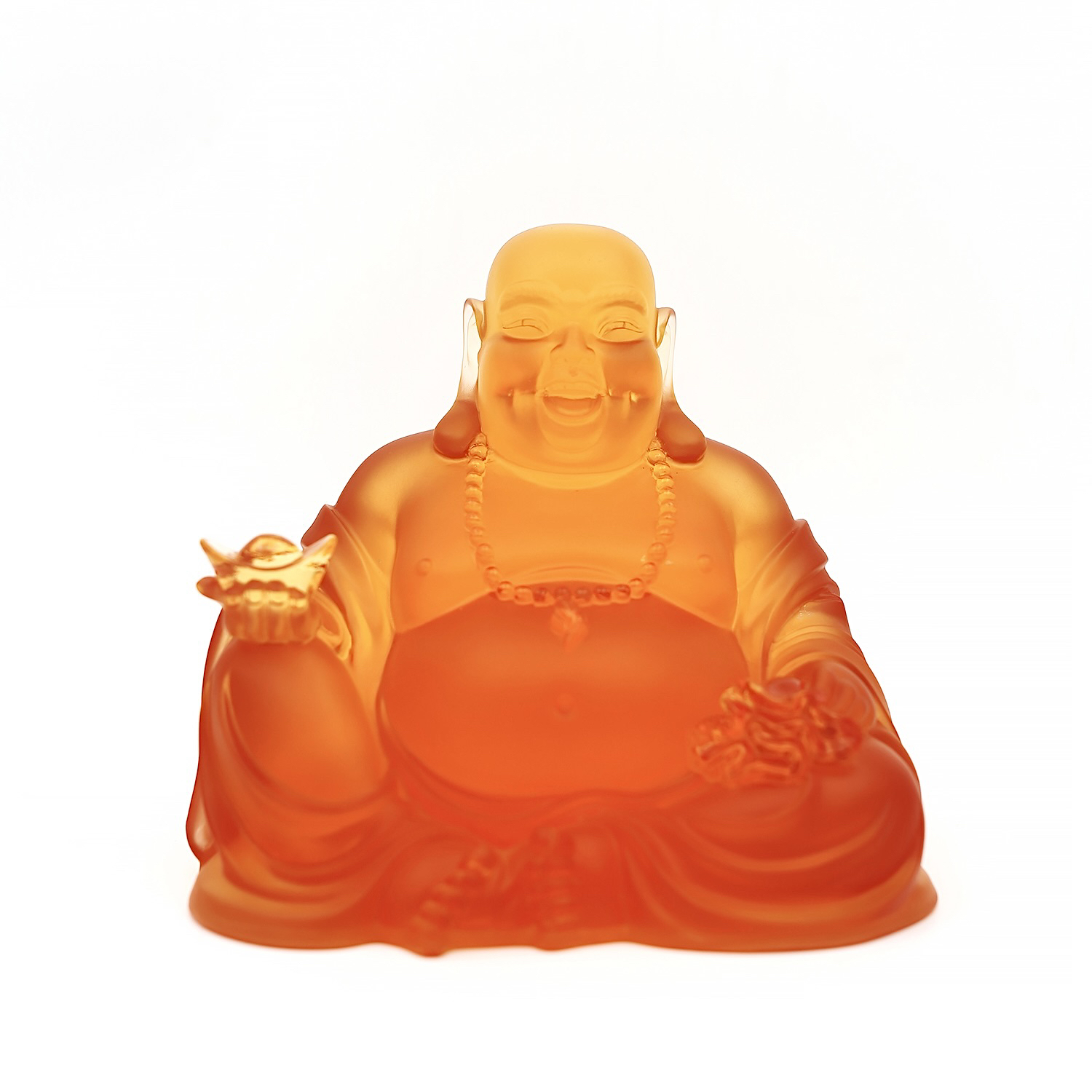 琉璃安乐佛像笑佛轻奢书房玄关摆件