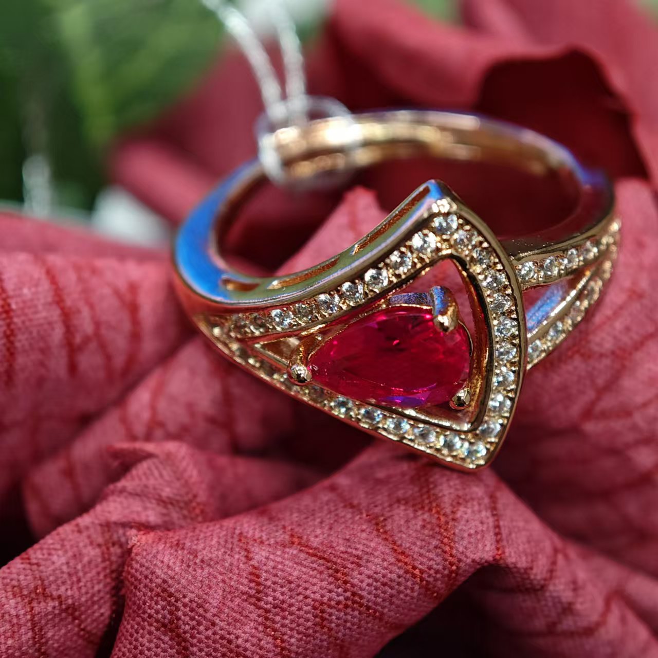 Q斯里兰卡-矿区高定-红宝石时尚珠宝豪镶戒指开口戒时尚3172834