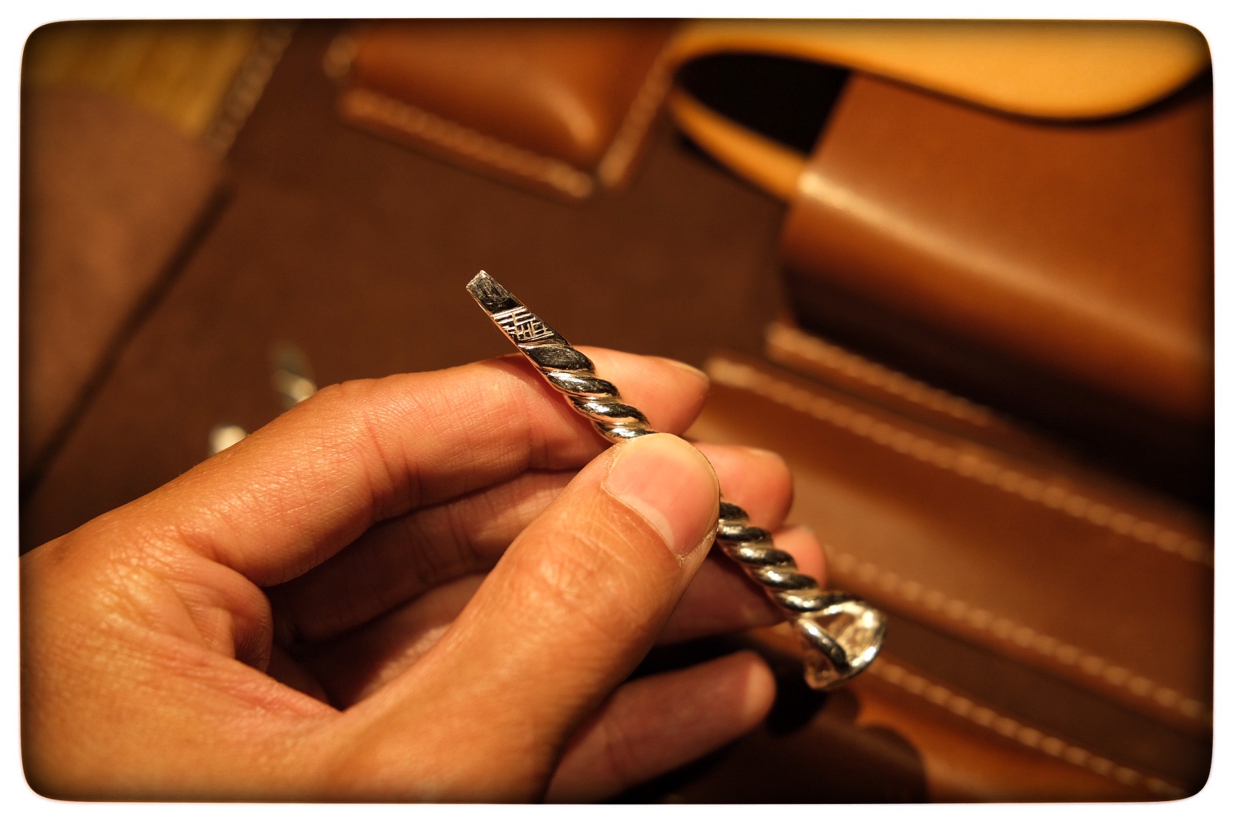 手工制作纯银烟斗压棒