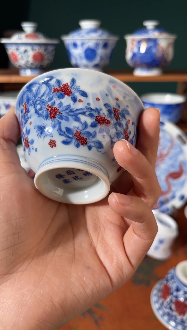 【闪购商品】杯永明尚玩桂花鲤鱼撇口杯