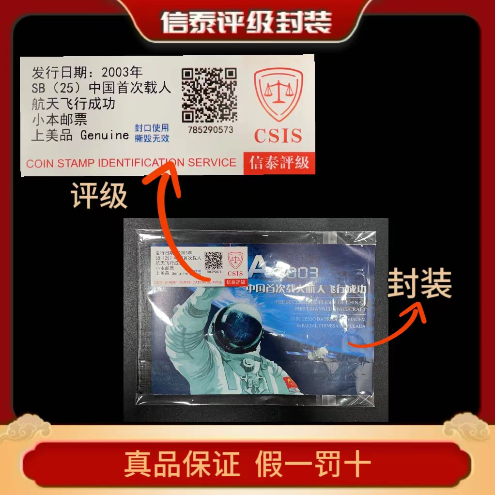 2003年SB(25)中国首次载人航天飞行成功小本邮票 信泰评级上美品