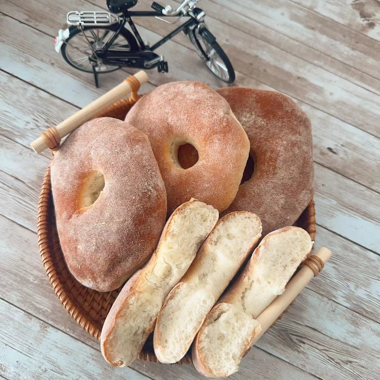 老式杠子圈，老面自然发酵