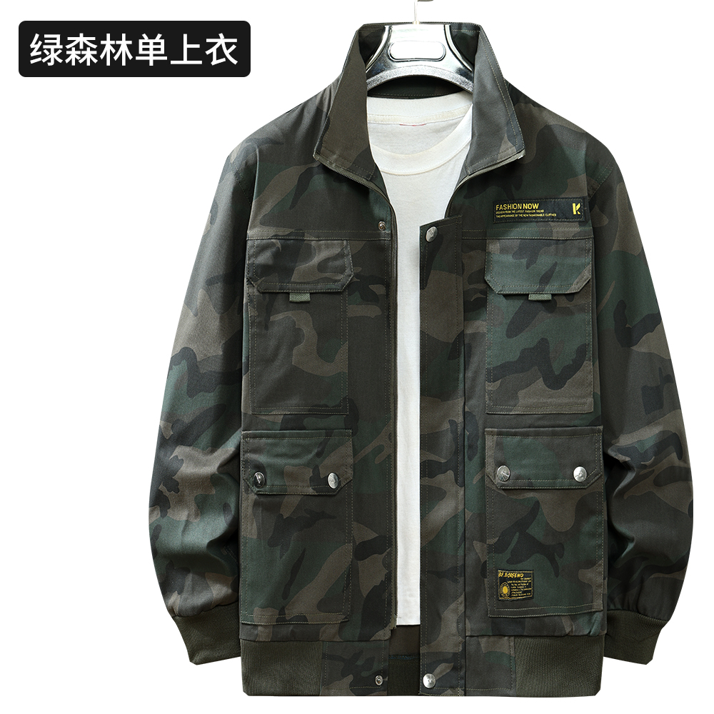 春季工作服套装男上衣裤弹力耐磨汽修厂服建筑工地电焊工装劳保服