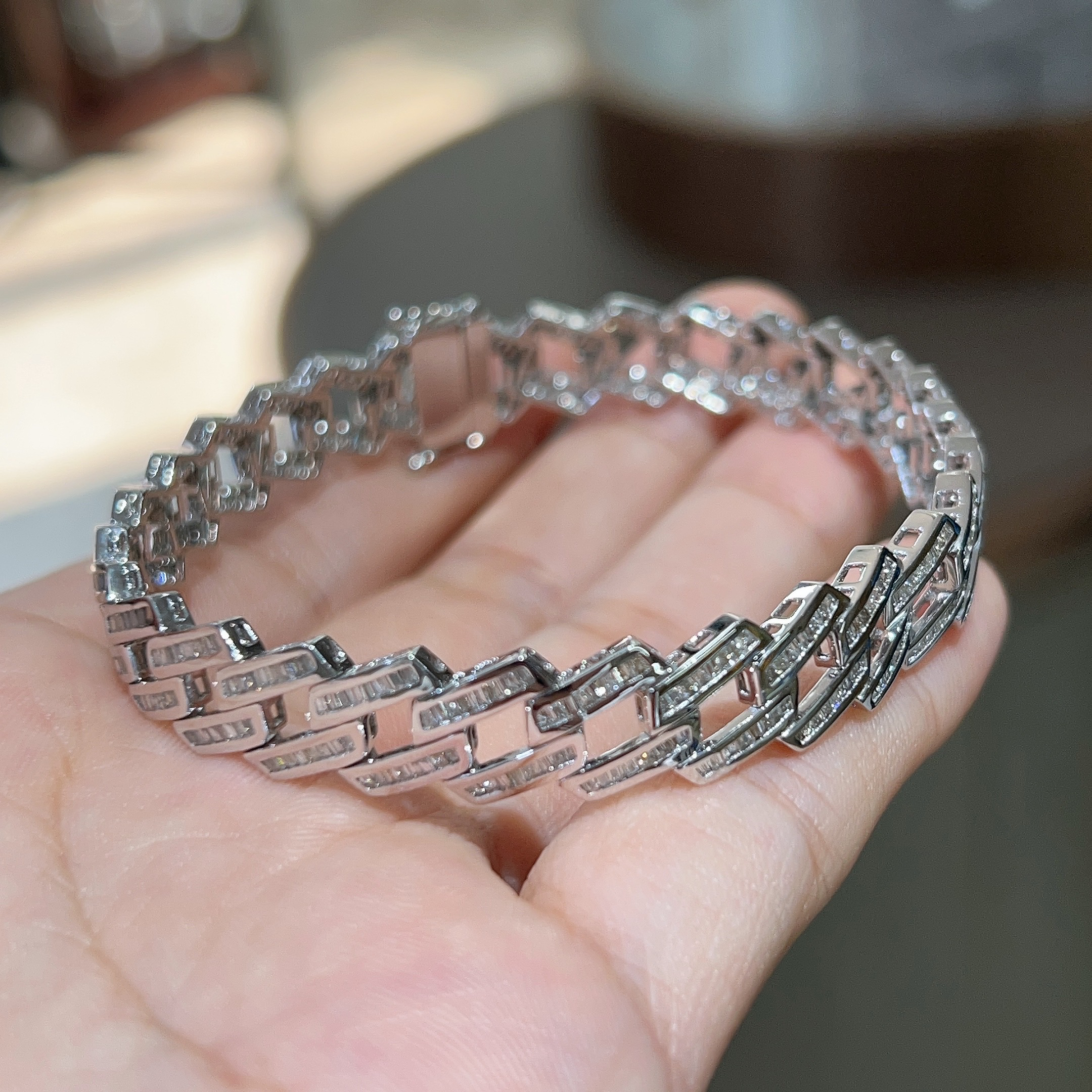 特价！3.5克拉钻石手链 天然钻石
