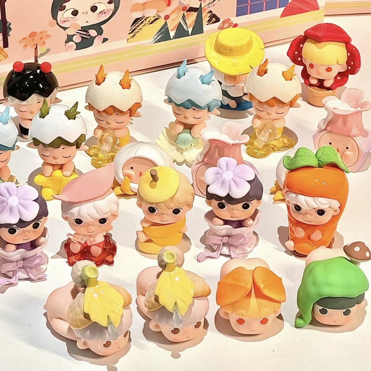 【拆盒】黑玩MINI秘境花园系列盲盒可爱萌粒哦崽啊肆瓜弟手办摆件