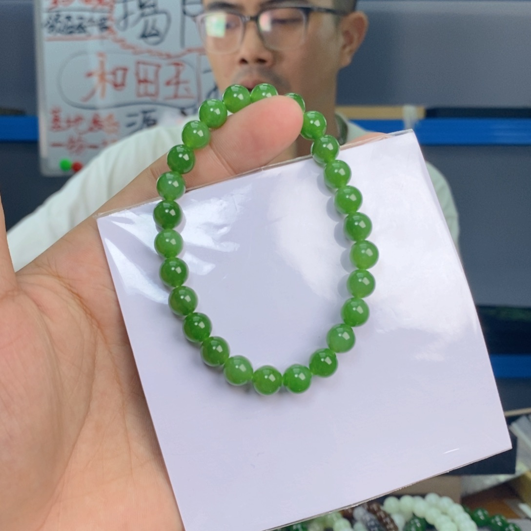 和田玉（碧玉）手链未镶嵌