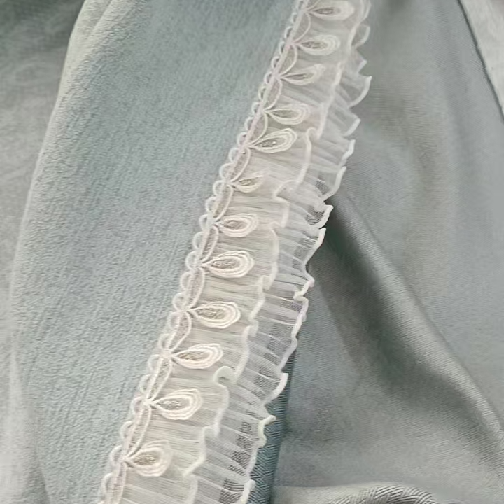 初雨纺织辅料花边水滴绣花边拼接双层蕾丝花边辅料装饰