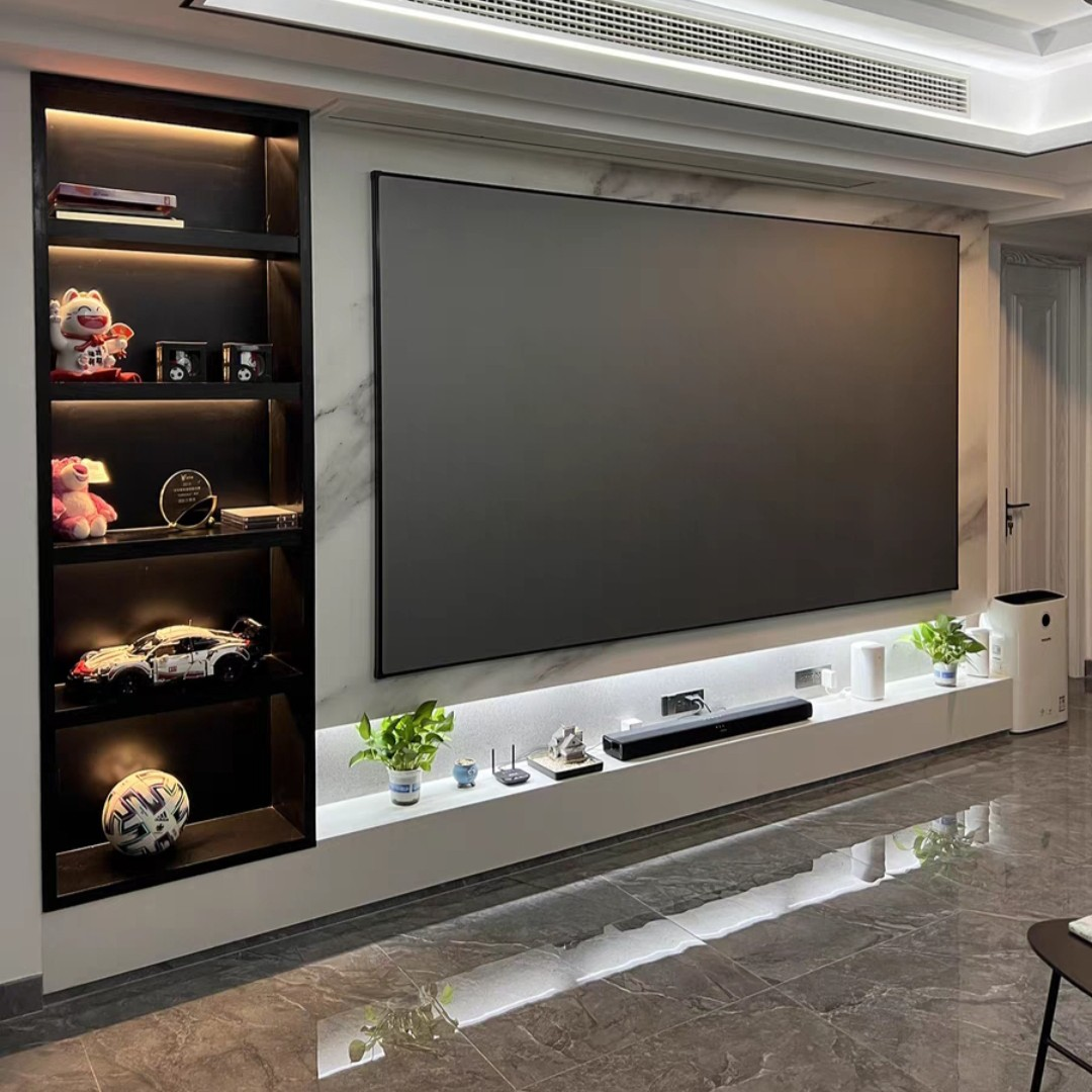 超清大视角抗光菲涅尔硬屏室内家庭影院护眼硬屏家用投影蜂窝铝板