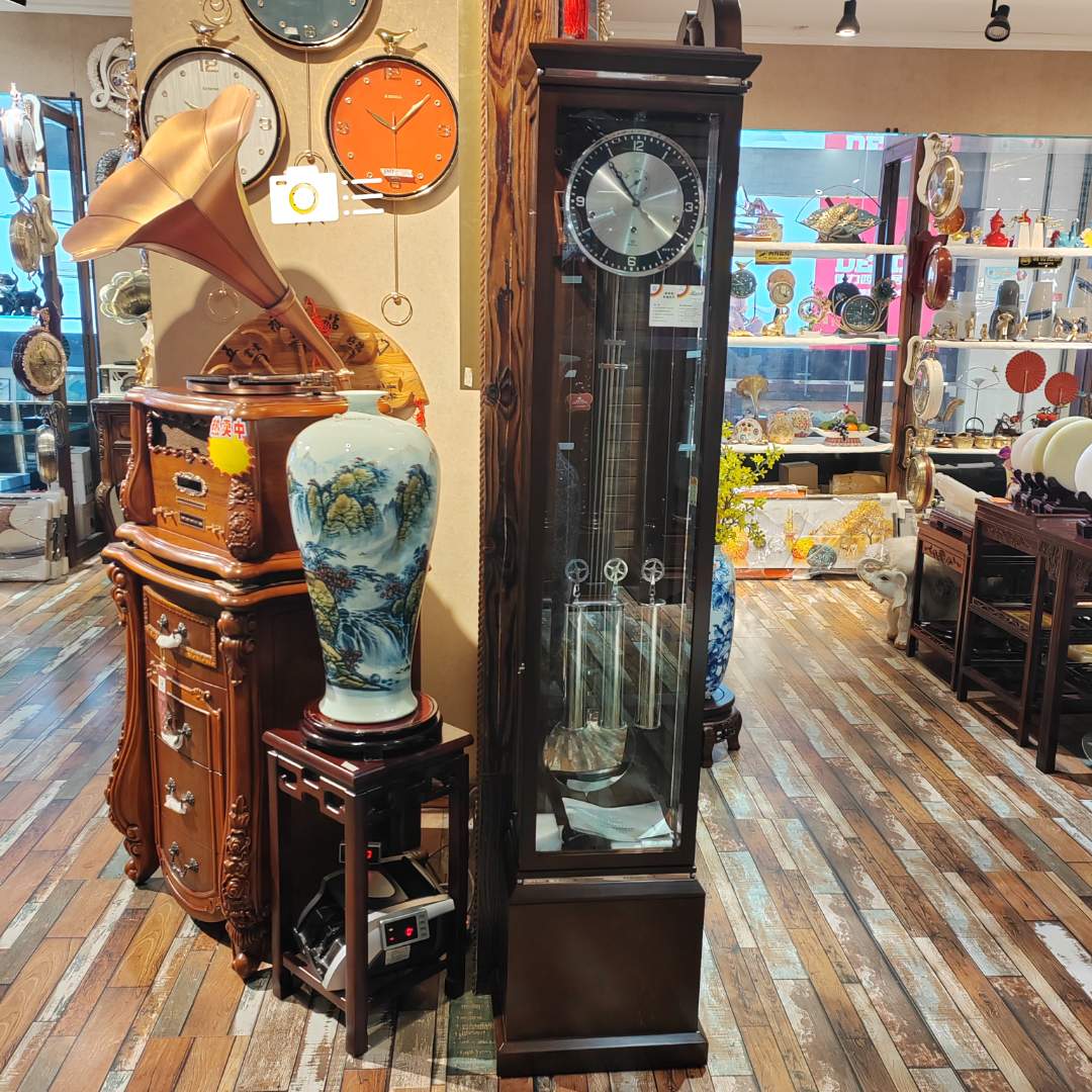 美时嘉复古欧式古典实木落地钟中式客厅家用德国原装进口八音机芯
