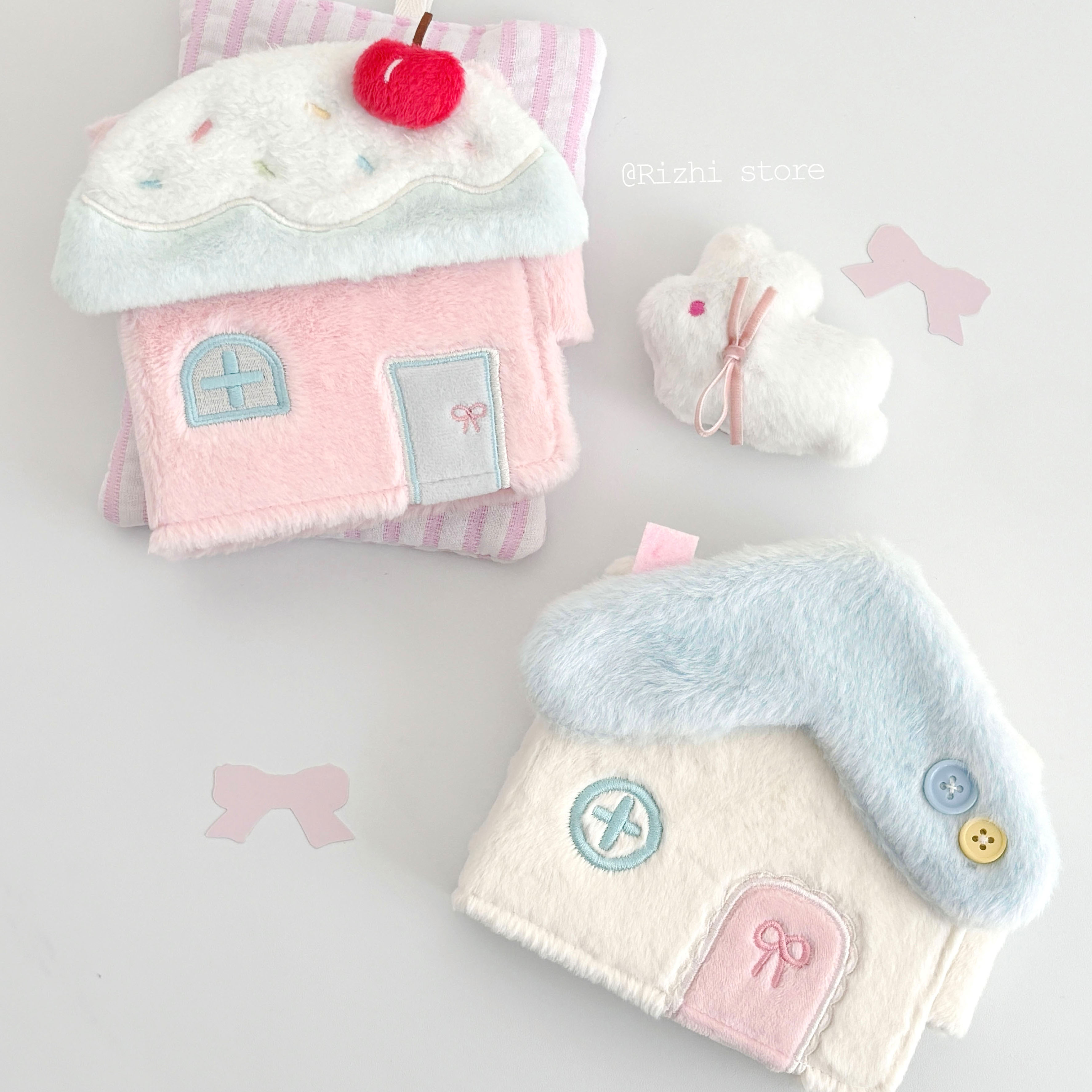 日稚商店·原创 小房子毛绒卡册 一宫格追星小卡收纳册 活页相册