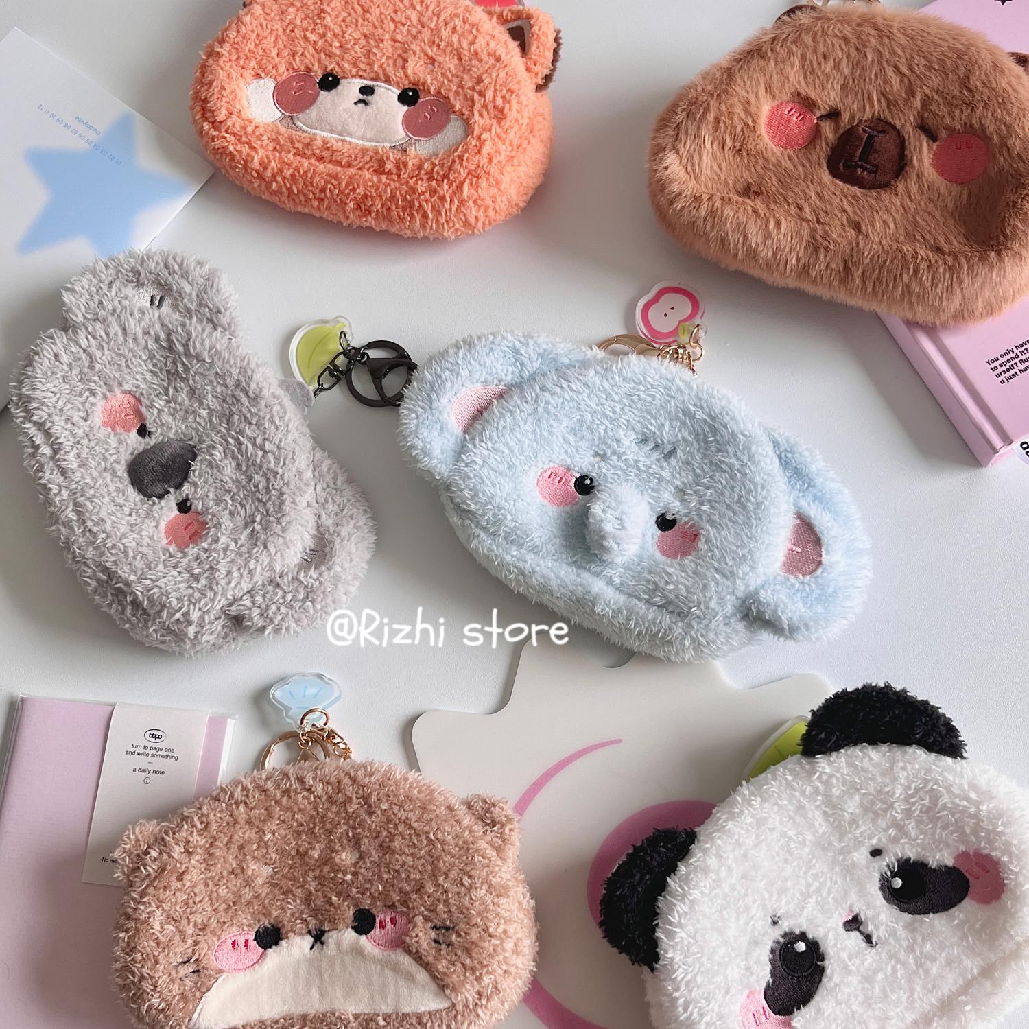 日稚商店·原创 毛绒小动物零钱包收纳包挂件耳机包可爱mini包挂