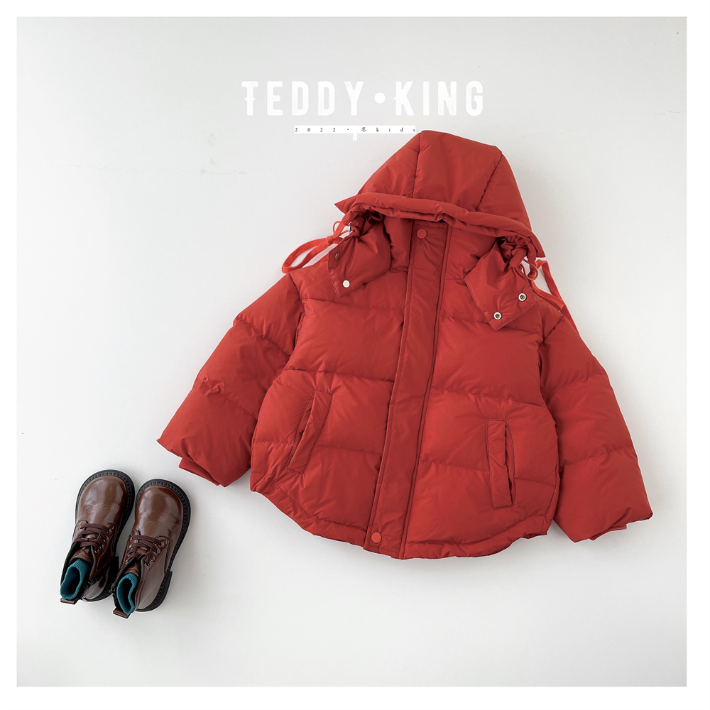 【Teddy King】2023冬季新款 中大童韩版 连帽系带羽绒衣TXB22732
