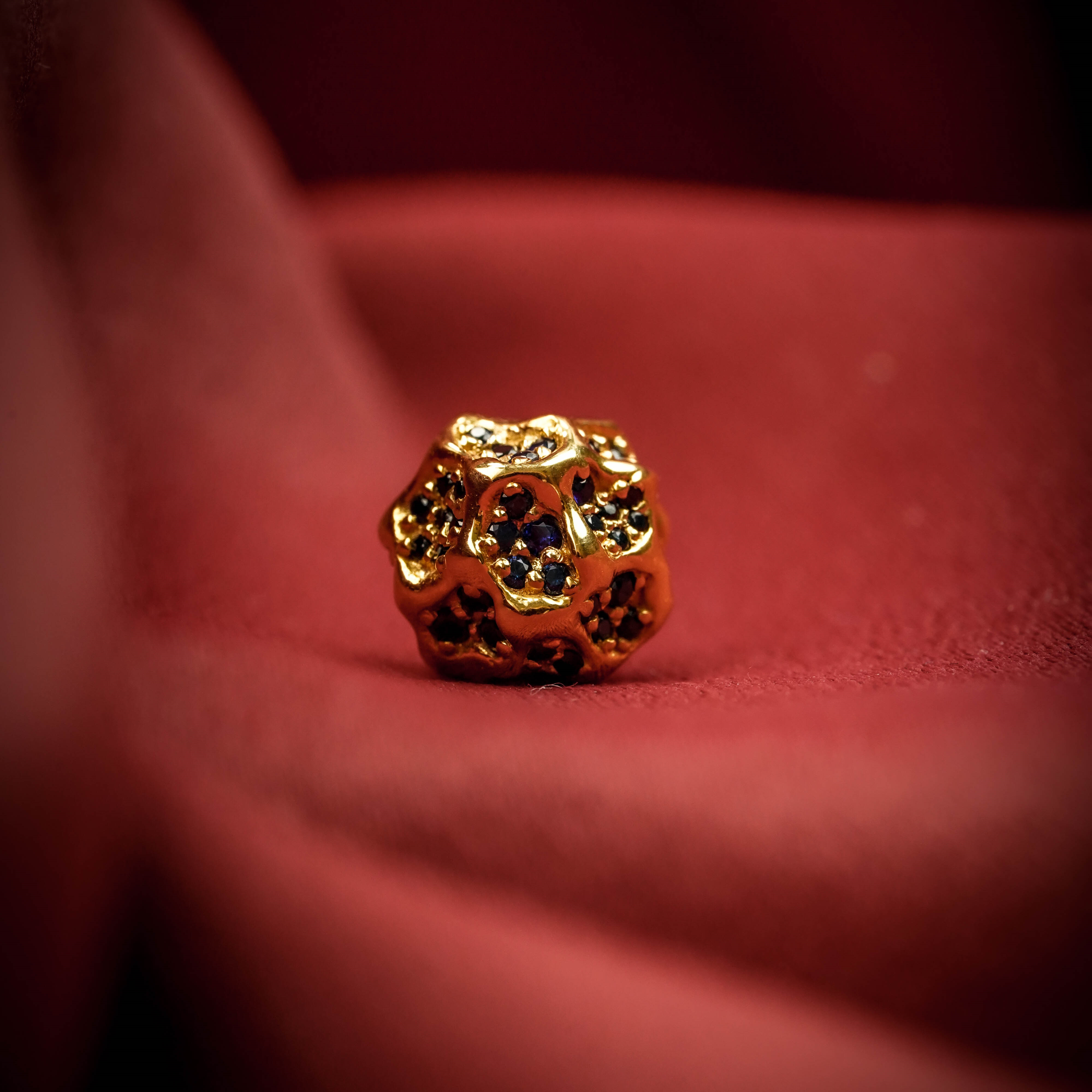 【启承严选】宏出品 无象熔岩财宝珠 蓝金配饰  LH029