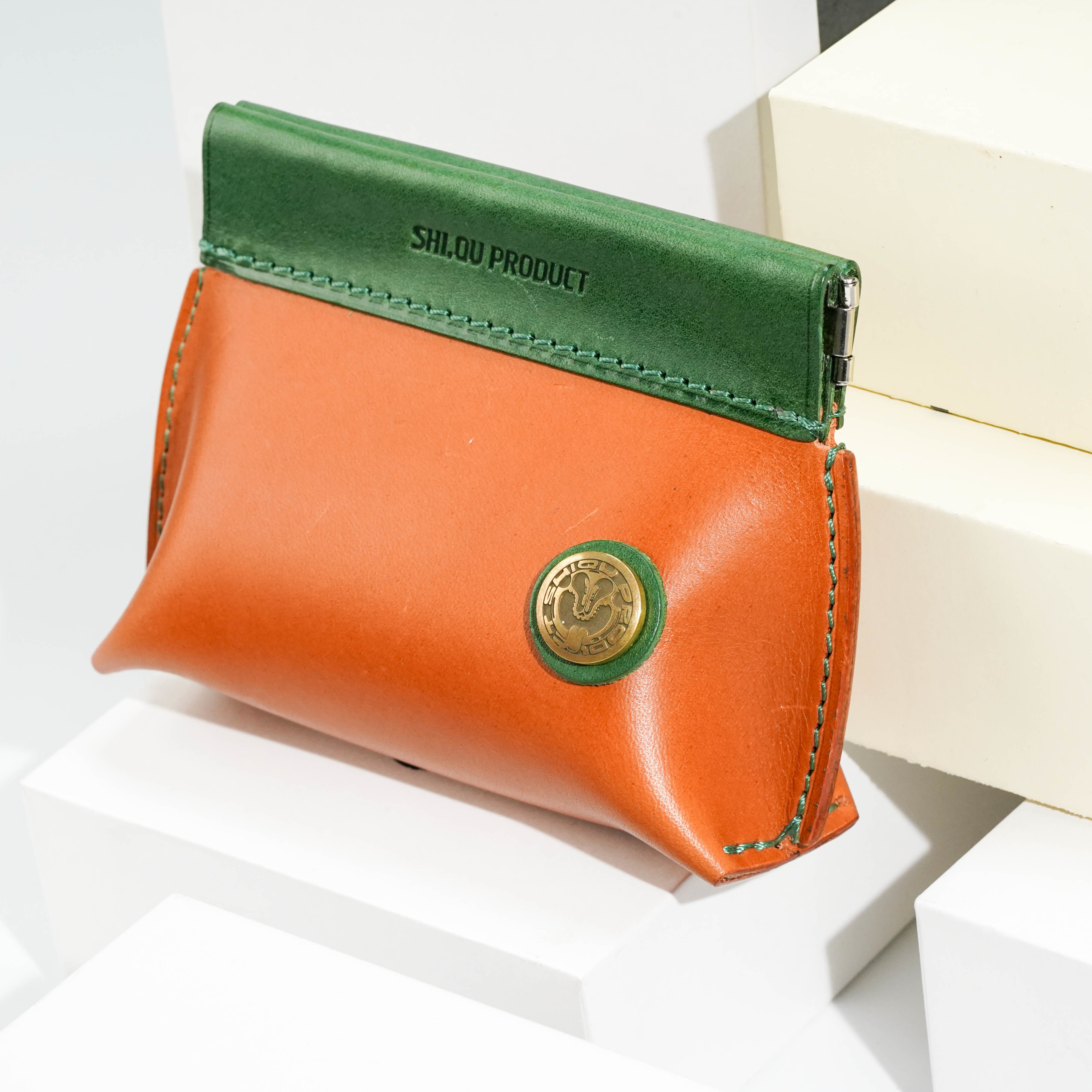 【启承严选】时趣联名款周边 限量款配色 收纳包 （橙绿）