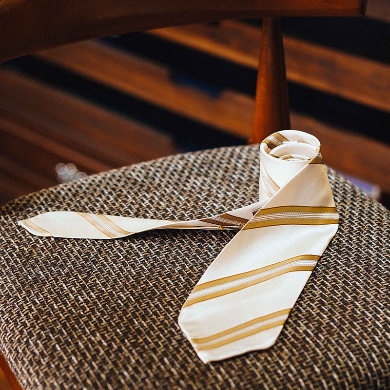 北町商务男士领带简约复古条纹波点纯色