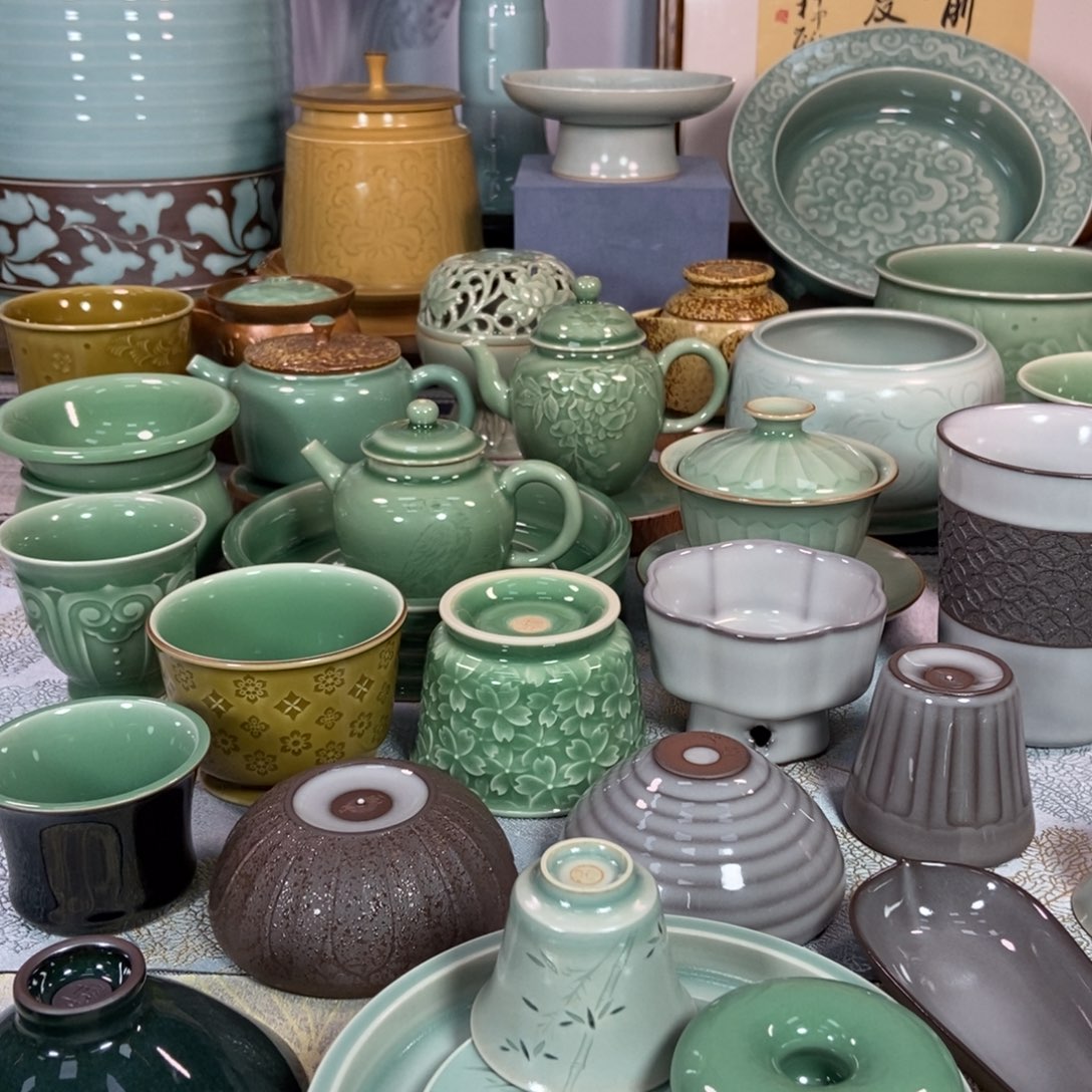 龙泉青瓷主人杯手工阿*